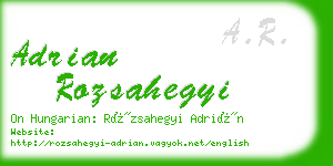 adrian rozsahegyi business card